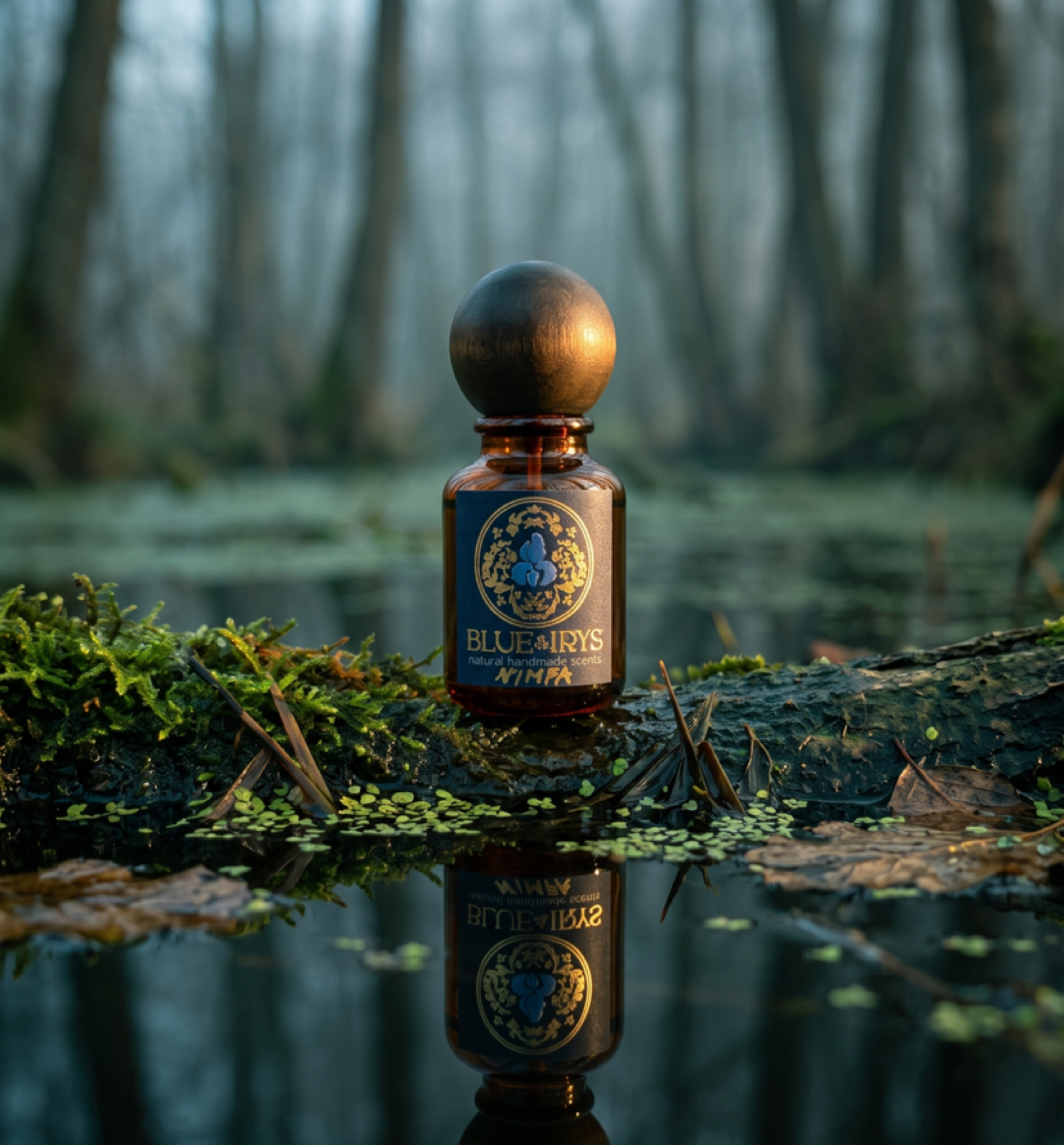 Perfumy botaniczne Nimfa, naturalny Extrait de Parfum Blue Irys, flakon 30 ml
