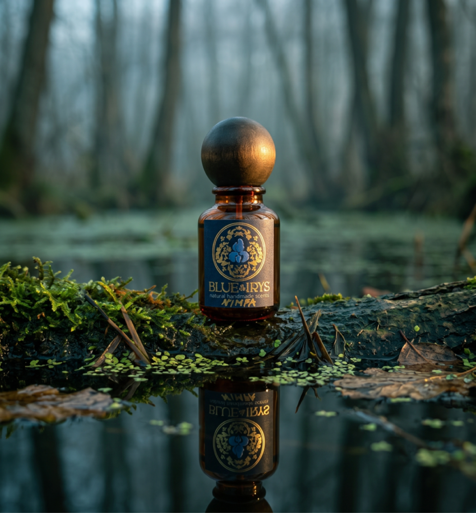 Perfumy botaniczne Nimfa, naturalny Extrait de Parfum Blue Irys, flakon 30 ml